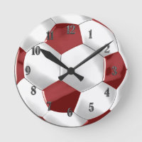 Roter und weißer Fußballball