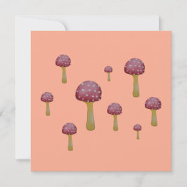 Roter und weißer gepunkteter Pilz Einladung
