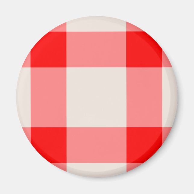 Roter und weißer Hintergrund Magnet (Vorne)