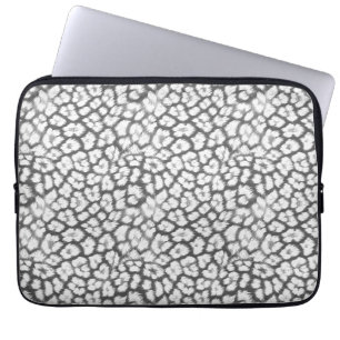 Roter und weißer Leoparddruck Laptopschutzhülle