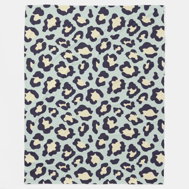 Roter und weißer Leopardendruck Fleecedecke (Vorderseite)