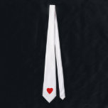 Roter und weißer Liebe-Herz-Entwurf Krawatte<br><div class="desc">Ein helles rotes Herz auf einem weißen Hintergrund.</div>