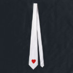 Roter und weißer Liebe-Herz-Entwurf Krawatte<br><div class="desc">Ein helles rotes Herz auf einem weißen Hintergrund.</div>