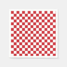 Roter und weißer Motor Vintag Serviette