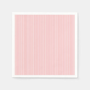 Roter und weißer Nadelstreifen-Papierservietten Serviette