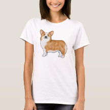 Roter und weißer Pembroke Walisischer Corgi Cartoo