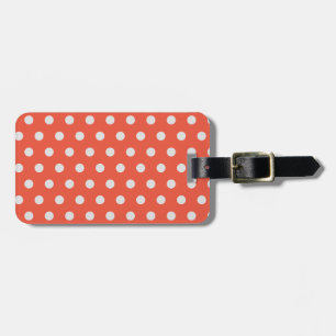 Roter und weißer Polka-Dot Gepäckanhänger