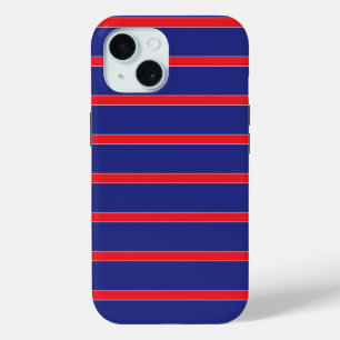 Roter und weißer Streifen auf marineblau Case-Mate iPhone Hülle