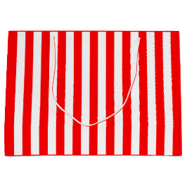 Roter und weißer Streifen Große Geschenktüte