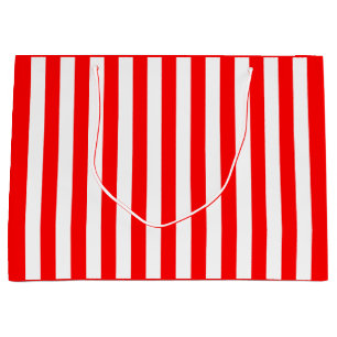 Roter und weißer Streifen Große Geschenktüte