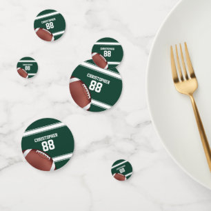 Roter und weißer Streifen Jersey Grid Eisen Fußbal Konfetti