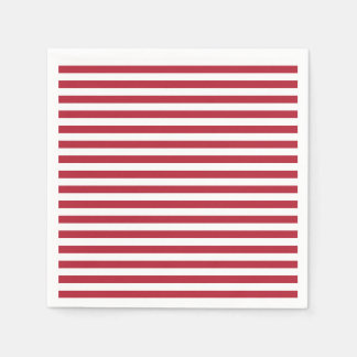 Roter und weißer Streifen Napkins Serviette