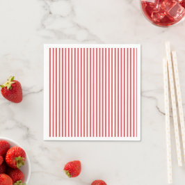 Roter und weißer Streifen Serviette