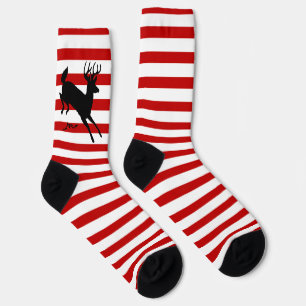 Roter und weißer Streifen Socken