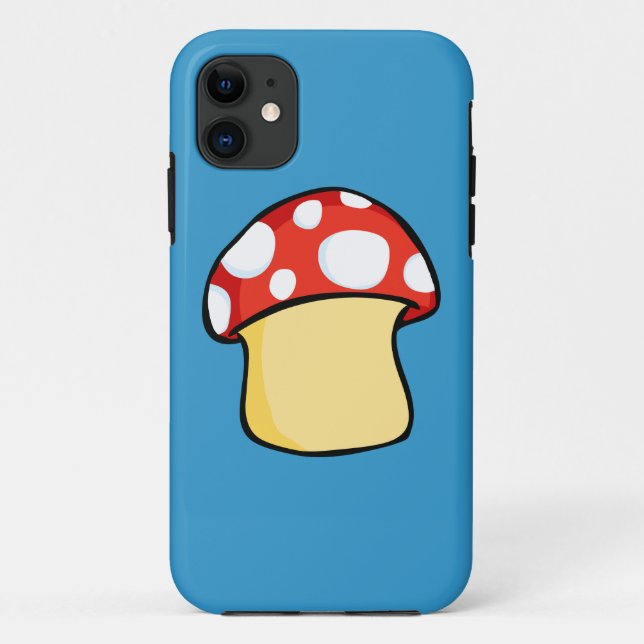 Roter und weißer Tupfen-Pilz Case-Mate iPhone Hülle (Rückseite)