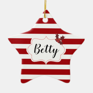 Roter und weißer Weihnachtsmagier-Individuelle Na Keramik Ornament