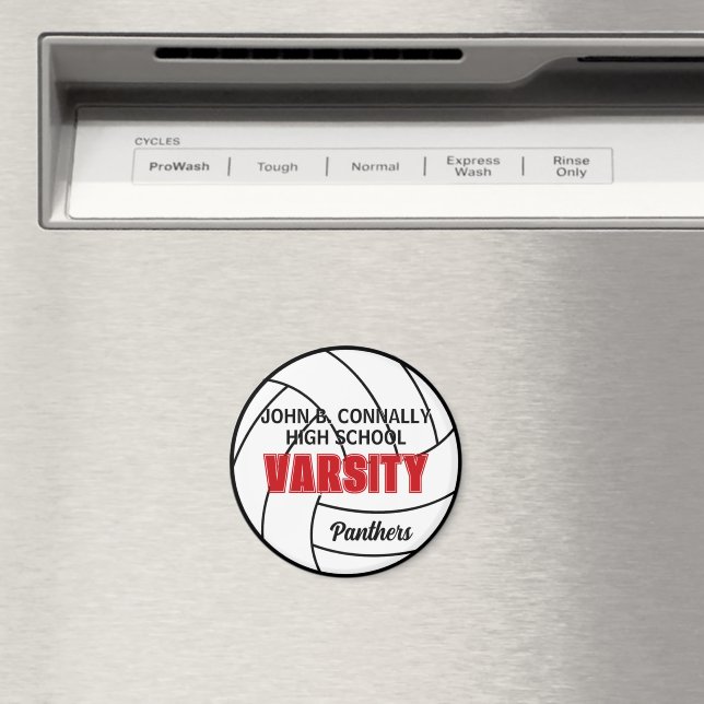 Roter Varsity-Volleyball-Schulmannschaft Magnet (In Situ (Geschirrspüler))