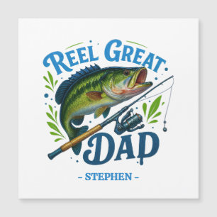 Roter Vater - Fischfang und Fisch Magnetkarte