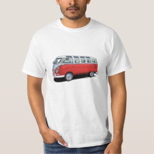 Roter VeeDub Bus-Transporter-T - Shirt