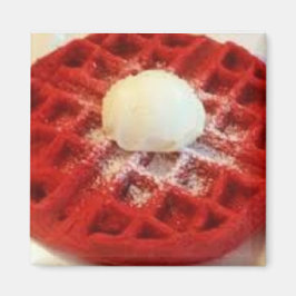 Roter Velvet Waffle Magnet