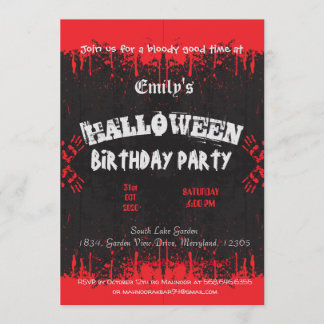 Roter Vintager Halbton zwischen gespenstischem Geb Einladung