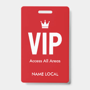 Roter VIP-Zugangsausweis für VIP-Lounges Ausweis