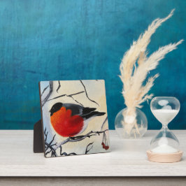 Roter Vogel Fotoplatte