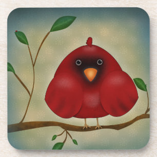 Roter Vogel-Kardinal Untersetzer