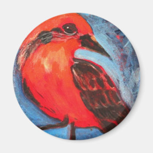 Roter Vogel-Magnet Magnet