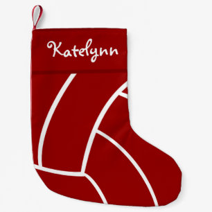 Roter Volleyball-personalisierter Kleiner Weihnachtsstrumpf