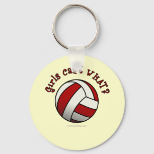 Roter Volleyball Schlüsselanhänger