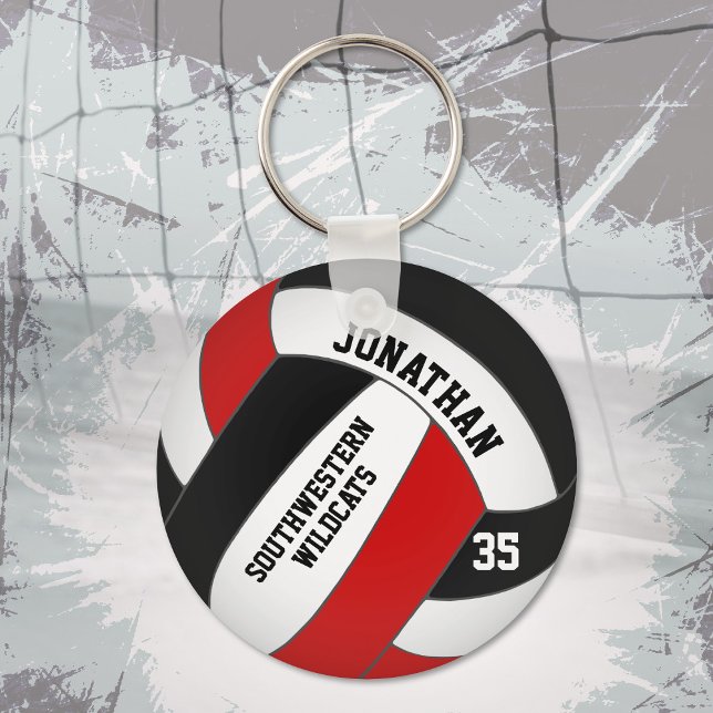 roter Volleyballspieler und Mannschaftsname Schlüsselanhänger (Von Creator hochgeladen)