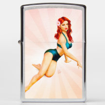 Roter vorangegangener Pinup