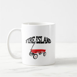 Roter Wagen FIRE INSEL NEW YORK Strandfähre Famili Kaffeetasse