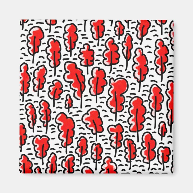 Roter Wald Magnet (Vorne)