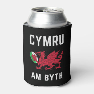 Roter walisischer Drache Cymru Roots Rugby Fan Wal Dosenkühler