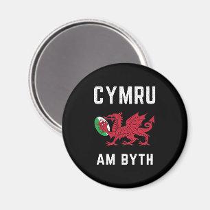 Roter walisischer Drache Cymru Roots Rugby Fan Wal Magnet