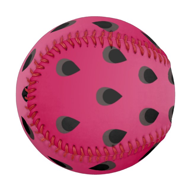Roter Wassermelone mit Samen Baseball (Vorderseite Links)