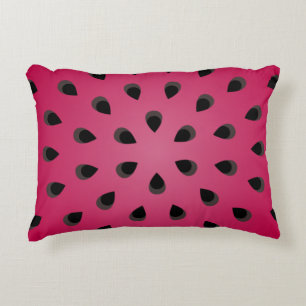 Roter Wassermelone mit Samen Dekokissen