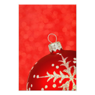 Roter Weihnachts-Schmuck Fotodruck