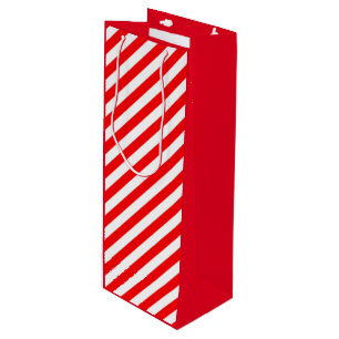 ROTER WEIHNACHTS-ZUCKERSTANGEN-STIL GESCHENKTÜTE FÜR WEINFLASCHEN
