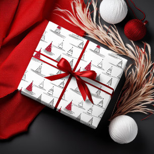 Roter Weihnachtsbaum Muster#5 ID1009 Geschenkpapier