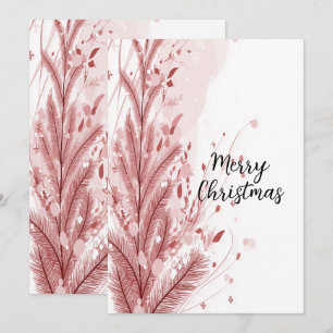 Roter Weihnachtsbaum Schneedekoration Schöne Feiertagskarte