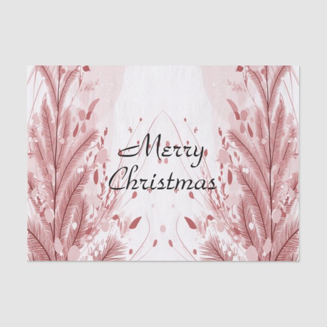 Roter Weihnachtsbaum Schneedekoration Schöne Seidenpapier (Vorderseite)