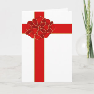 Roter Weihnachtsbogen Feiertagskarte
