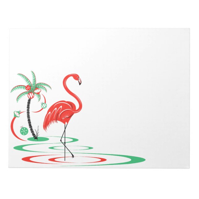 Roter Weihnachtsbrand Notizblock (Vorderseite)