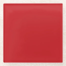 Roter Weihnachtsfarbe quadratischer Glasuntersetze Glasuntersetzer