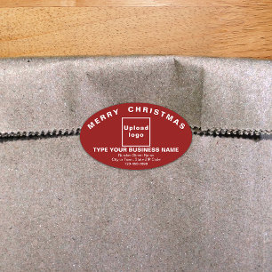 Roter Weihnachtsmarkt Oval Shape Sticker