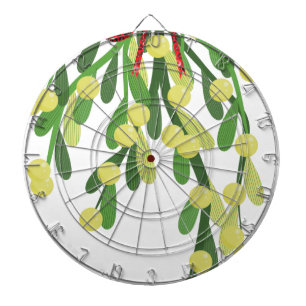 roter Weihnachtsmistel Dartscheibe