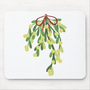 roter Weihnachtsmistel Mousepad